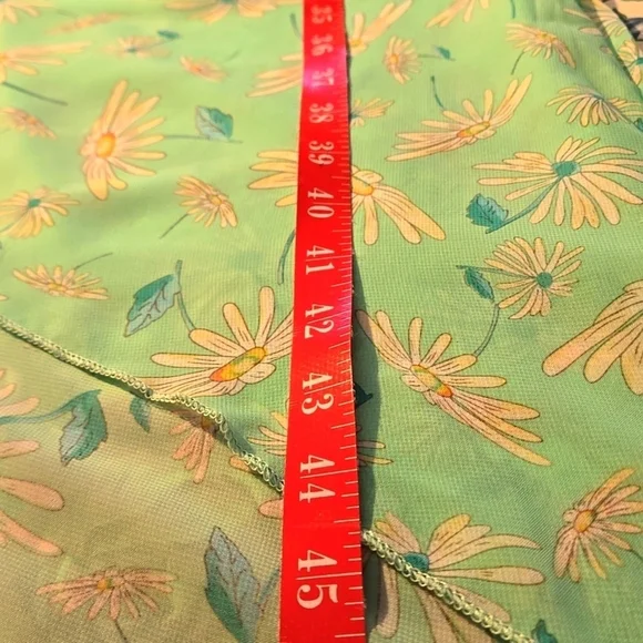 Analogy Seafoam Green Hi-Lo hem Dress Spaghetti Straps Short Under-Lining Size M - Picture 8 of 10